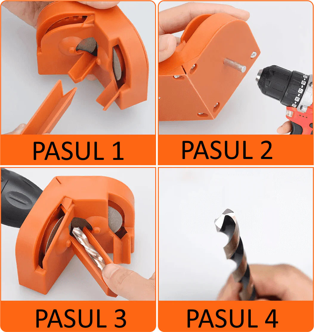 DrillBit™ - Ascuțitor Multifuncțional pentru Burghie