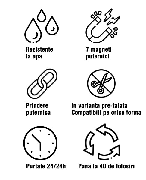 3 perechi gene magnetice + tus magnetic, 7 ancore - SuzettaBeauty®