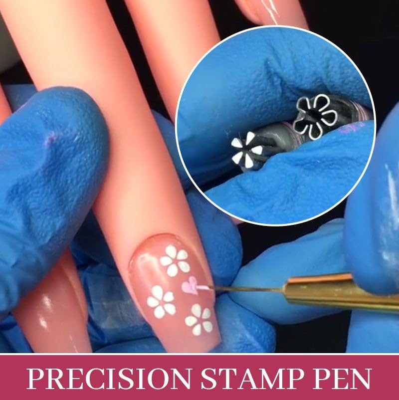 Set stampile pentru unghii, varf metalic, 6 forme diferite - SuzettaBeauty™