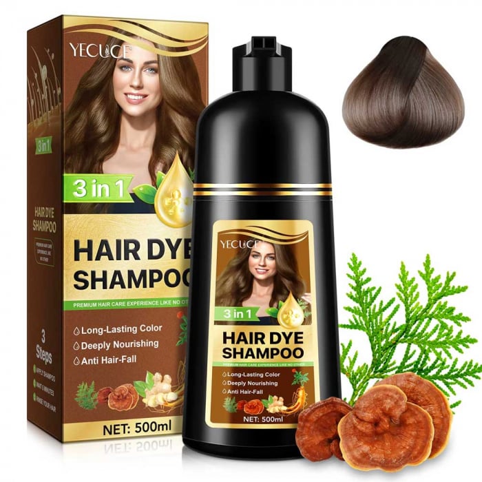 Sampon Premium pentru Colorarea Parului Alb cu Ghimbir si Ginseng, 500 ml