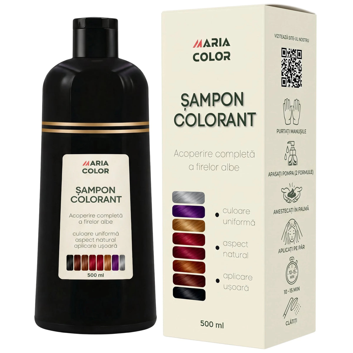Șampon pentru colorarea părului alb, 500ml - MARIACOLOR™
