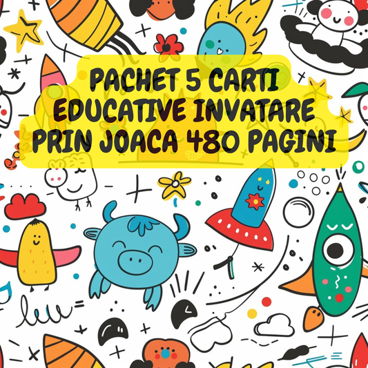 Pachet 5 cărți educative pentru copii – învățare prin joacă | 480 pagini