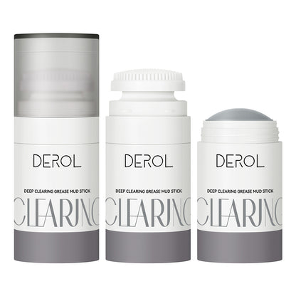 Masca faciala cu argila vulcanica, include perie pentru scrub - Derol®