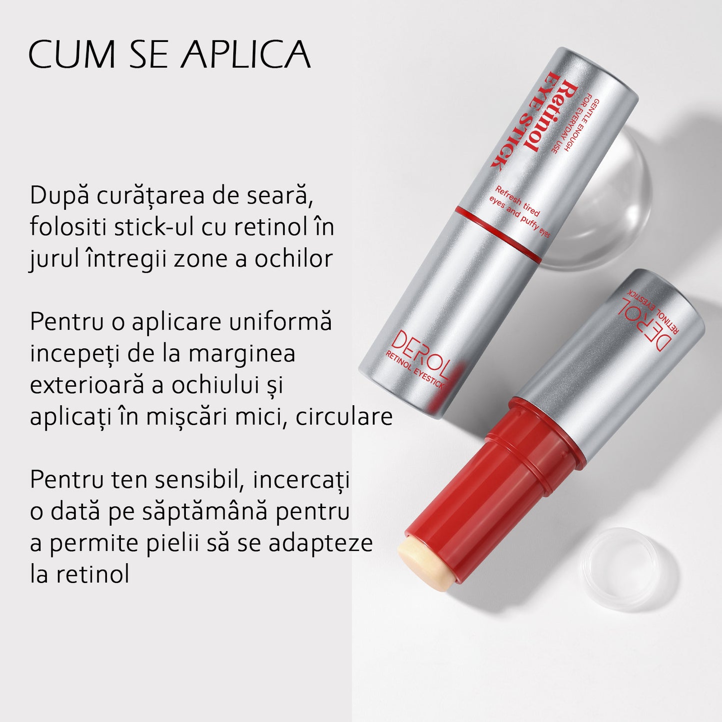 Balsam cu retinol pentru riduri de expresie, forma solida stick 7g - Derol®