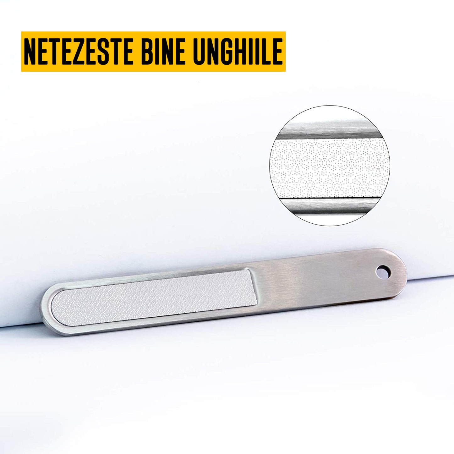 Sfarma-Piatra™ - Set cleste pedichiura + Unghiera lata + Pila pentru unghii dure, groase si incarnate, materiale din otel